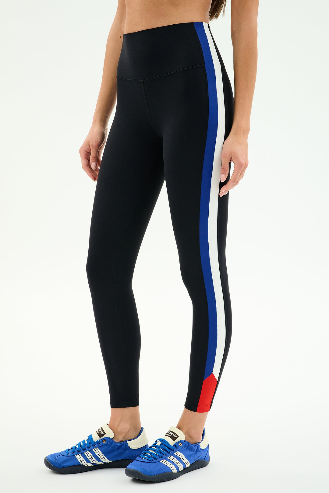 Nala レギンス　High waist half leggings Monah High Waist Rigor Legging 7/8 - Black/Cobalt – SPLITS59