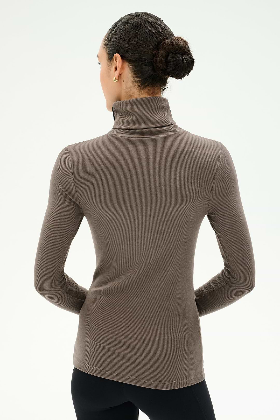 Jackson Rib Full Length Turtleneck - Lentil/Black – SPLITS59