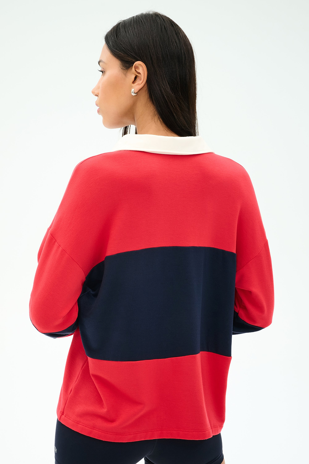 split swatpant レッドネイビー Katie Fleece Rugby - Pirate Red/Indigo – SPLITS59