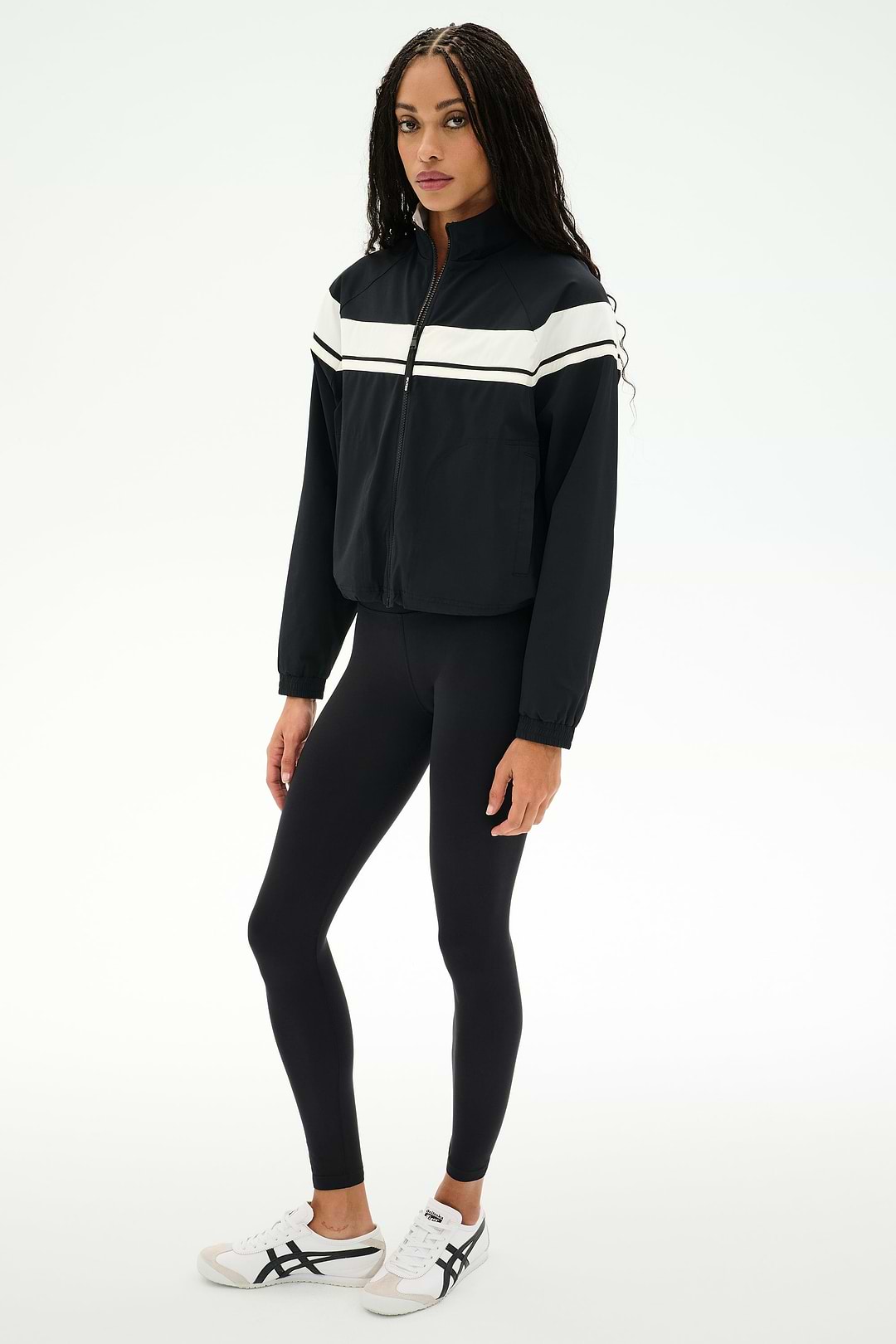Morrison Nylon Twill Track Jacket - Black/Creme – SPLITS59