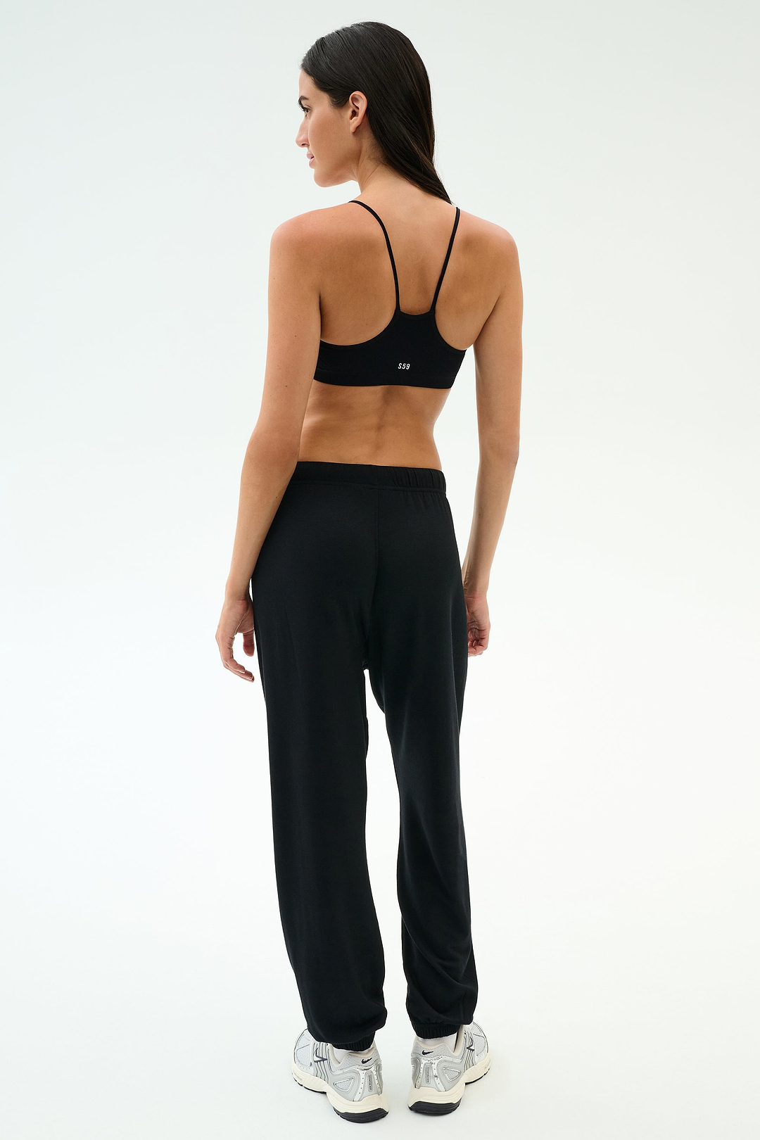 Andie Oversized Fleece Varsity 59 Sweatpant - Black/59 – SPLITS59
