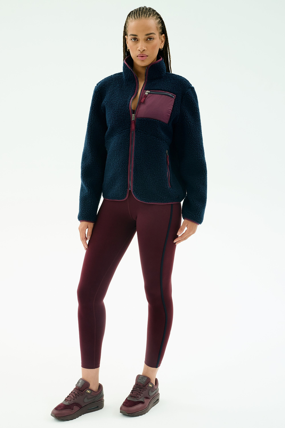 Harris Sherpa Jacket - Indigo/Dark Cherry – SPLITS59