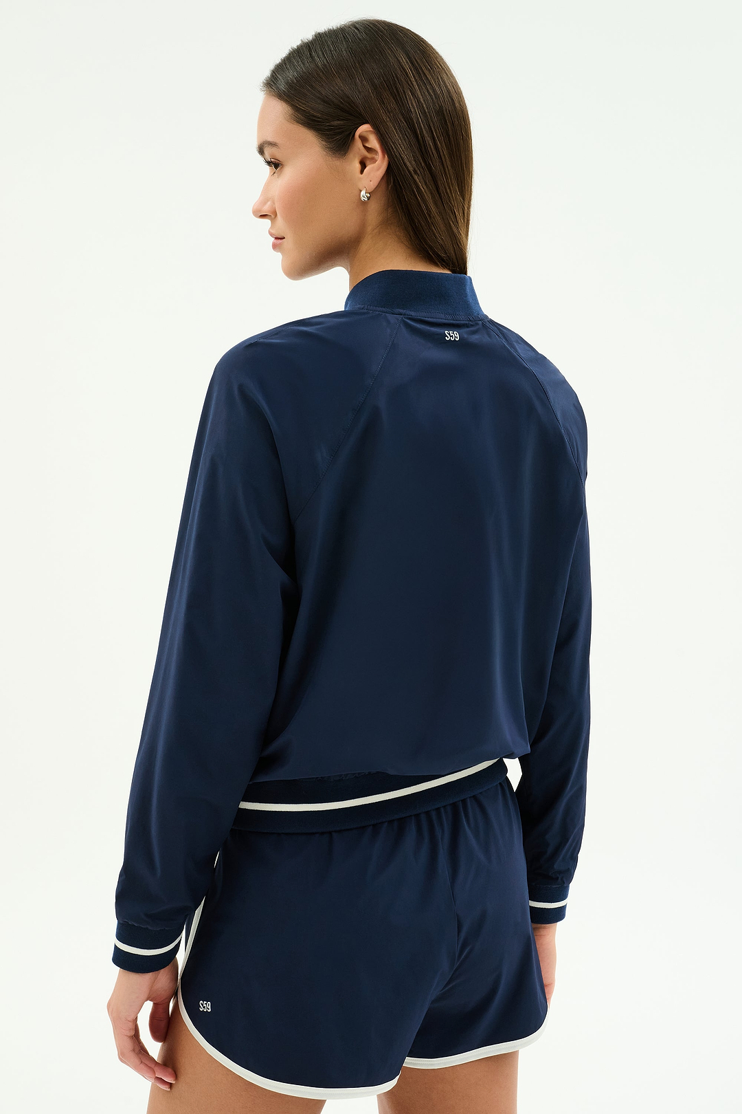 Carrie Woven Nylon Jacket - Indigo/Lotus Red – SPLITS59