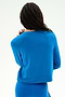 Model with long dark hair shown from the back against a plain light background, wearing the SPLITS59 Brooks Fleece Long Sleeve Sweatshirt in Classic Blue with matching modal spandex pants.