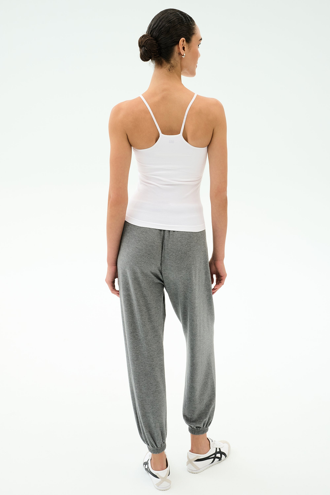Loren Seamless Waist Length Tank - White – SPLITS59