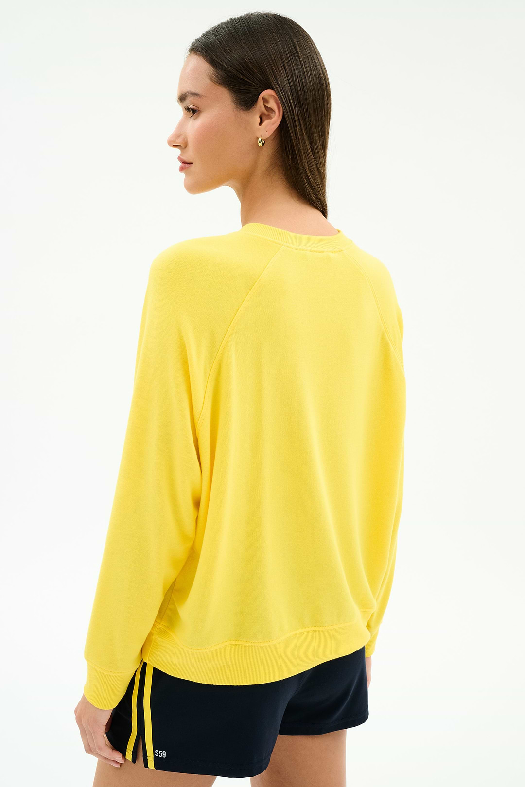Andie Oversized Fleece Sweatshirt - Bright Yellow – SPLITS59