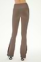 A person is seen from the back, standing on a white background, wearing the SPLITS59 Raquel High Waist Supplex Flare pants in Lentil/Black—a high-waisted brown flare style with black side stripes, crafted from a soft nylon-spandex blend.