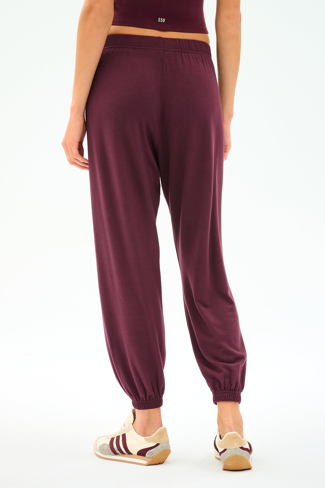 Andie Oversized Fleece Sweatpant - Dk Cherry – SPLITS59
