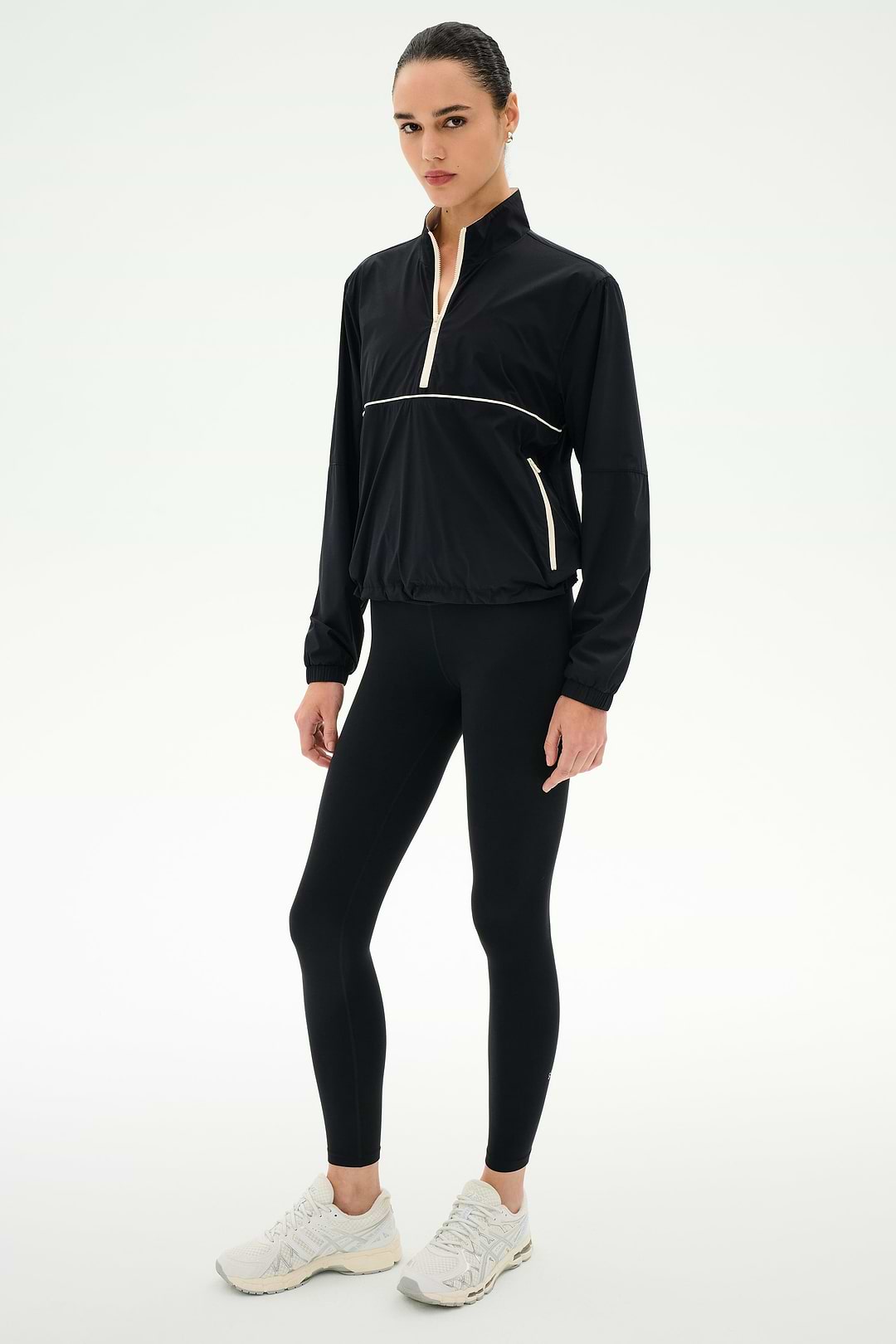 Lyle Woven Nylon Pullover - Black/Creme – SPLITS59