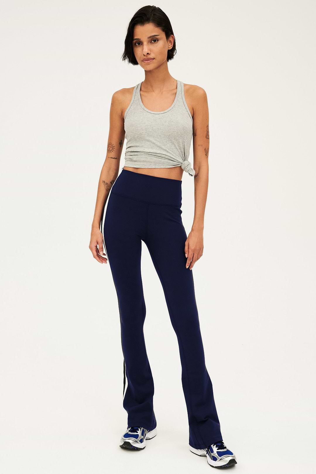 kwsk 様✨~BASIC~ Ribbon Leggings ロザリームーン Raquel High Waist Flared Legging - Indigo/White/Black – SPLITS59