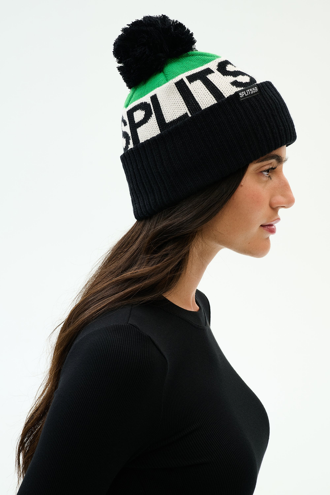 Winter Pom Pom Beanie - Black/Grass – SPLITS59