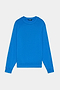 The SPLITS59 Andie Oversize Fleece Sweatshirt in Classic Blue features long sleeves and a crew neck, crafted from a soft modal blend, shown laid flat on a white background.