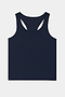 The SPLITS59 Mel Airweight Lite Tank in indigo, a racerback style, is displayed flat against a white background.