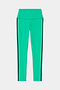 The SPLITS59 Amber Airweight High Waist 7/8 leggings in Spearmint/Military feature a bright green nylon-spandex blend, high waistband, and black vertical side stripes, shown against a plain white background.