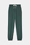 The SPLITS59 Andie Oversized Fleece Sweatpant in Military features an elastic waistband, white drawstring, and elastic cuffs—ideal for cool weather workouts. Shown laid flat on a white background.