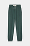 The SPLITS59 Andie Oversized Fleece Sweatpant in Military features an elastic waistband, white drawstring, and elastic cuffs—ideal for cool weather workouts. Shown laid flat on a white background.
