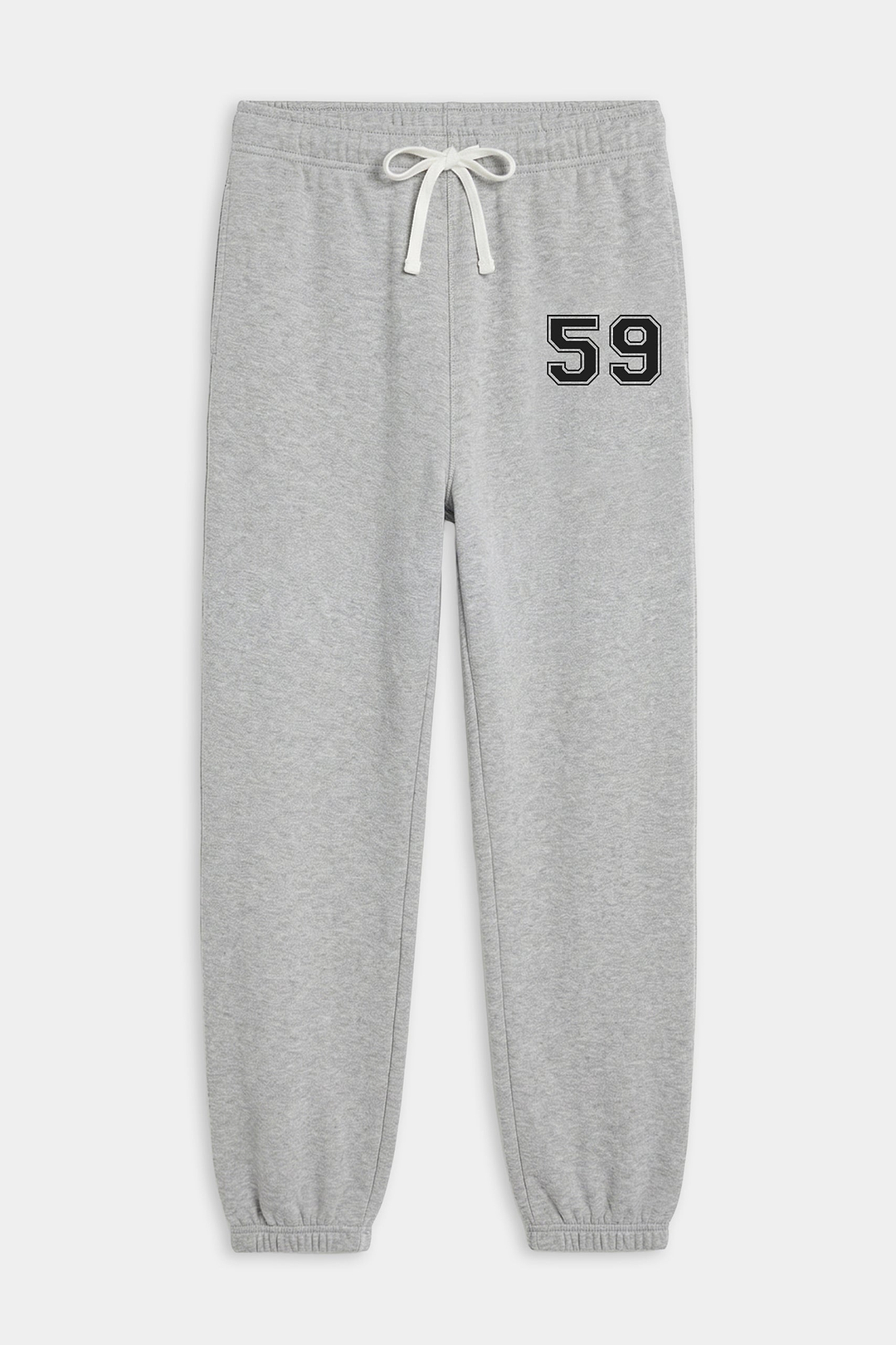 Andie Oversized Fleece Varsity 59 Sweatpant - Heather Grey/59