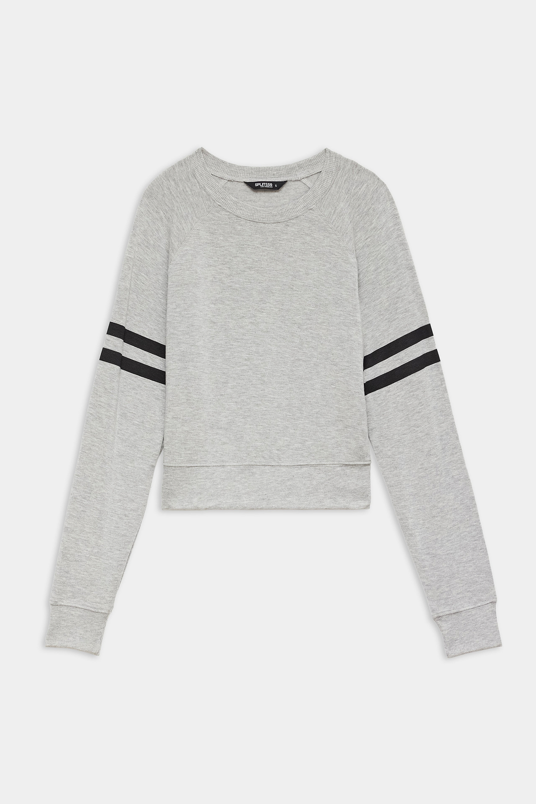 Brooks Stripe Fleece Sweatshirt - Heather Grey/Black – SPLITS59