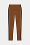 The SPLITS59 Clare High Waist Rigor 7/8 - Toffee/Black leggings, featuring black side panels, are made from a soft spandex blend and shown flat on a white background.