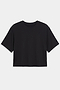 The SPLITS59 Djuna Oversized Jersey Tee in black is a versatile cropped short-sleeve shirt, ideal for gym workouts, shown laid flat on a white background.