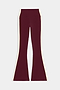 The SPLITS59 Raquel High Waist Flared Legging in Dark Cherry/Creme, made from 4-way stretch supplex, is shown laid flat on a white background.