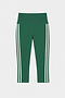The SPLITS59 Ella High Waist Airweight Capri in Arugula/White features a cropped silhouette, high waistband, and two vertical white side stripes, shown against a plain white background.
