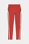 SPLITS59 Emerson Airweight High Waist 7/8 - Terracotta/Creme leggings with brown and white side stripes, shown flat on a white background.