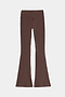 The SPLITS59 Raquel High Waist Flared Legging in Dark Chocolate, featuring 4-way stretch, is laid flat on a white background.