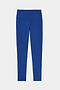 The SPLITS59 Hayley Active Rib 7/8 - Heather Cobalt/White leggings are high-waisted, blue, and made from soft spandex and polyester, shown flat on a white background.