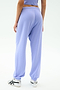 Shown from the back against a plain background, a person wears the SPLITS59 Andie Oversized Fleece Sweatpant in Purple Haze—an ideal, stylish choice for warm weather workouts.