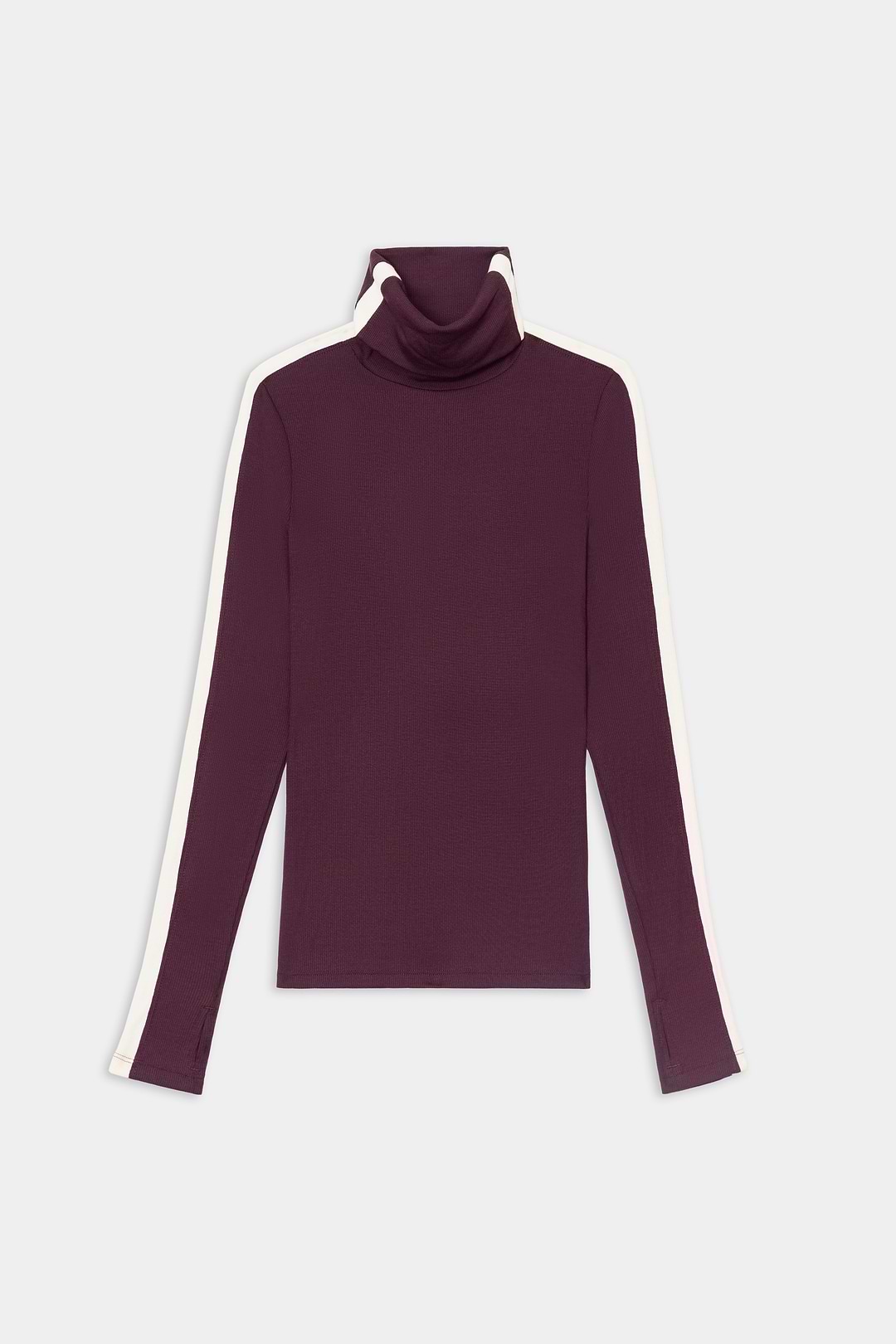 Jackson Rib Full Length Turtleneck - Dark Cherry/Creme – SPLITS59