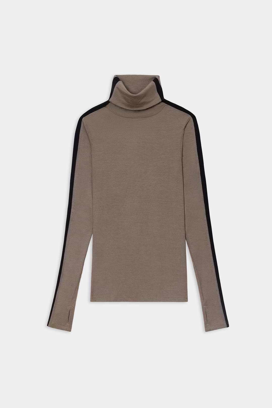 Jackson Rib Full Length Turtleneck - Lentil/Black – SPLITS59