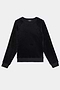 The Joy Velour Crewneck - Black by SPLITS59 is a black, long-sleeve sweatshirt in velvety polyester-spandex, shown flat on a white background.