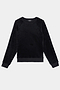 The Joy Velour Crewneck - Black by SPLITS59 is a black, long-sleeve sweatshirt in velvety polyester-spandex, shown flat on a white background.