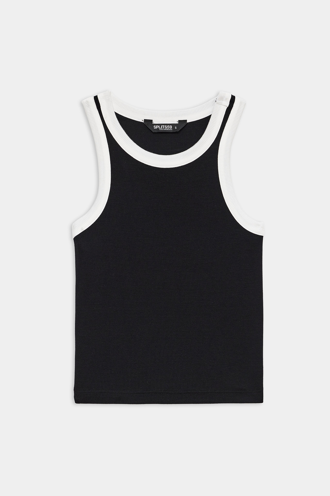 Kiki Rib Crop Tank - Black/White – SPLITS59