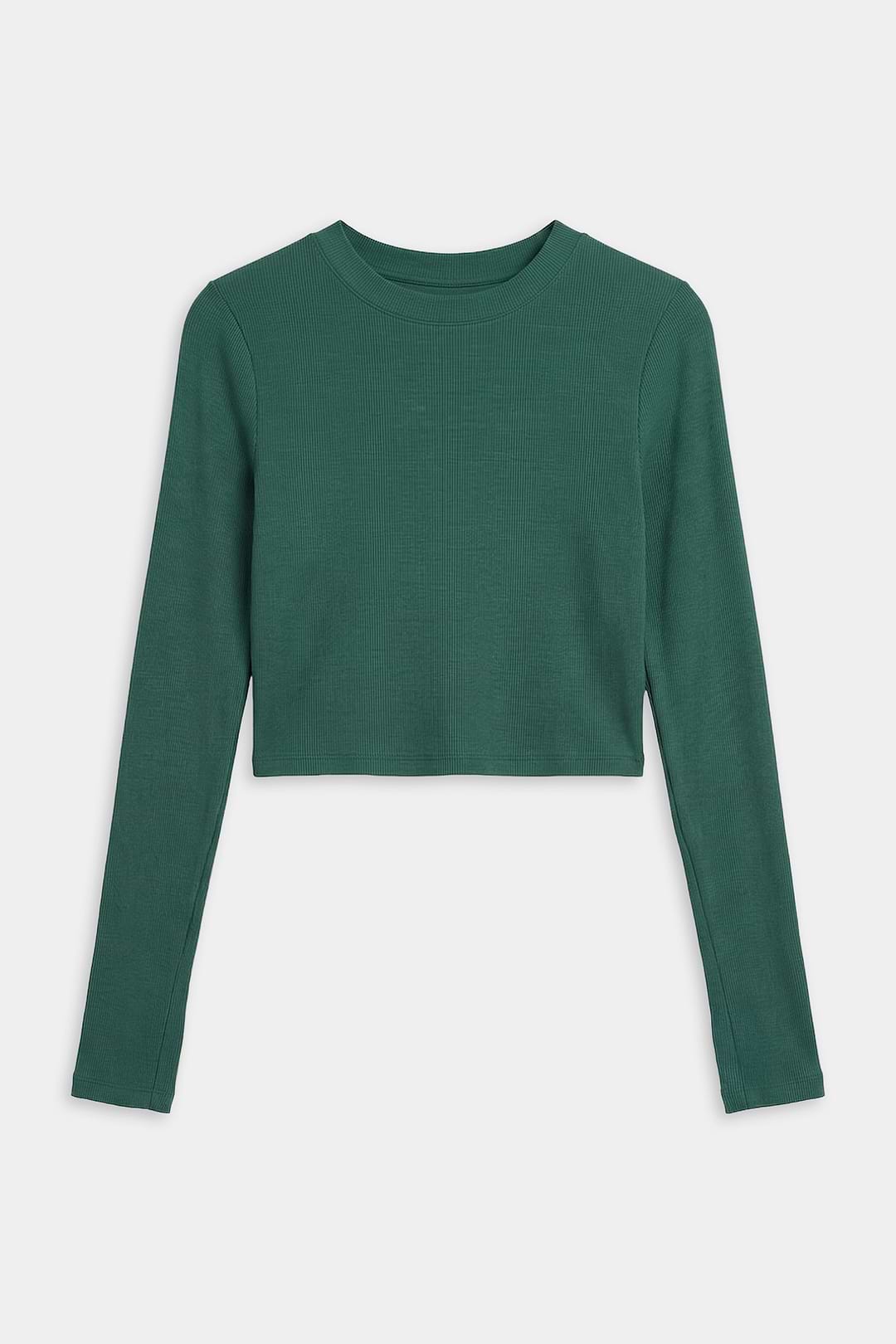 Louise Rib Long Sleeve Crop - Arugula – SPLITS59