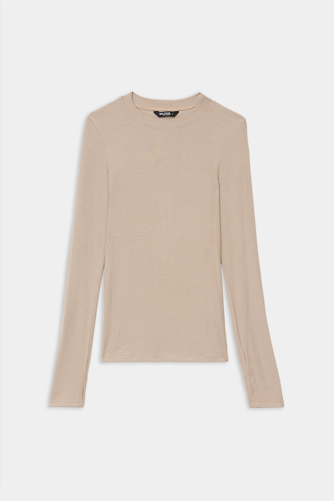 Louise Rib Long Sleeve - Latte – SPLITS59
