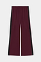 The SPLITS59 Maxie Rigor Track Pant in Dark Cherry and Black features wide-leg styling, black side panels, and an elastic waistband, crafted from a comfortable nylon-spandex blend. The pants are displayed against a plain white background.
