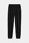 The SPLITS59 Megan Woven Nylon Jogger in black features a lightweight design with a cinched waistband and elastic cuffs, shown laid flat on a light background.