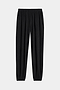The SPLITS59 Megan Woven Nylon Jogger in black features a lightweight design with a cinched waistband and elastic cuffs, shown laid flat on a light background.