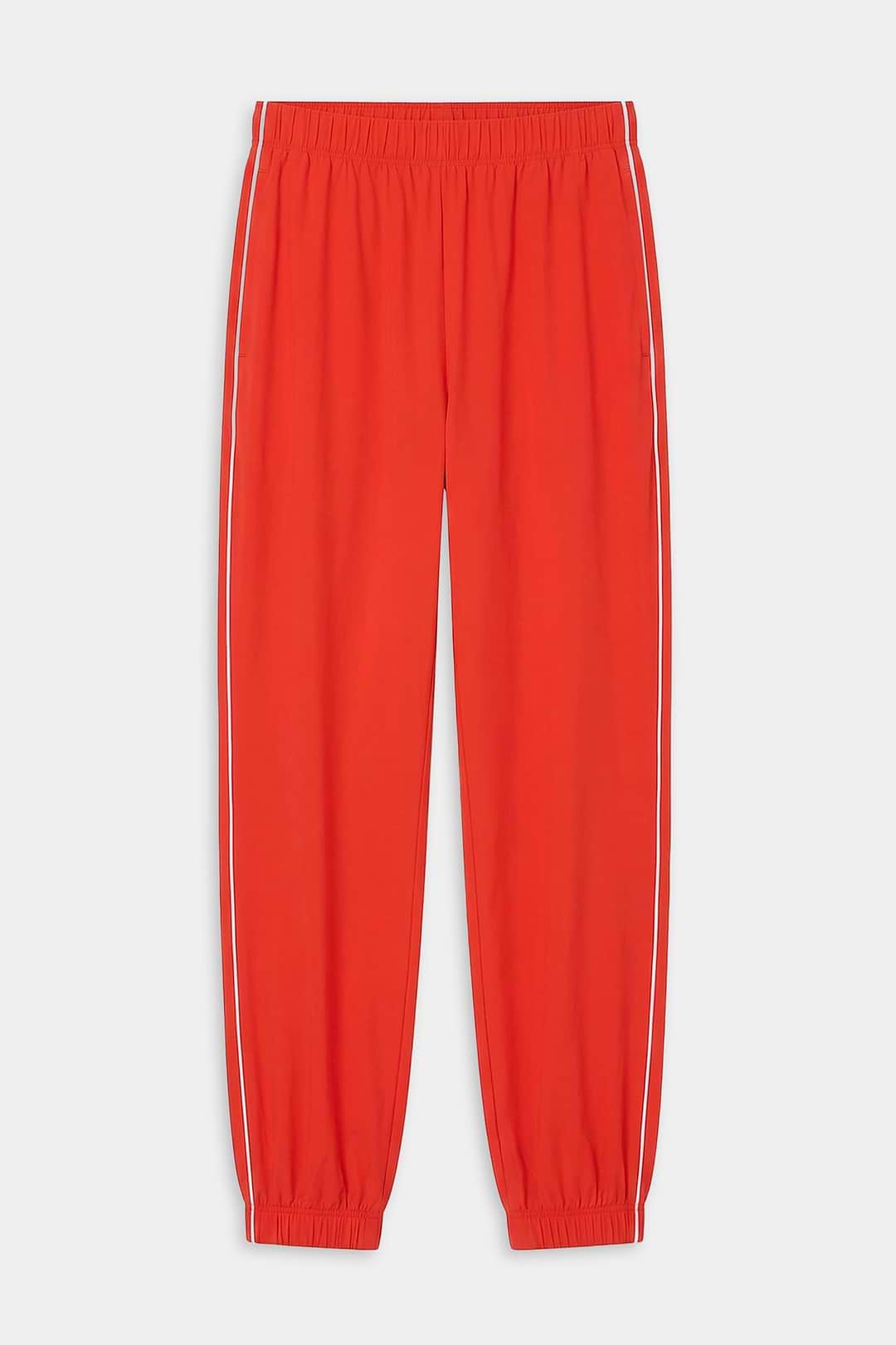 Megan Woven Nylon Jogger w/ Piping - Lotus Red/Creme – SPLITS59