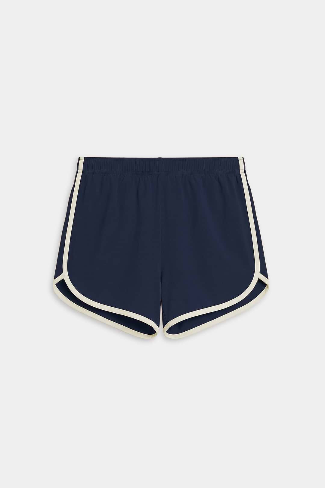 Megan Woven Nylon Run Short - Indigo/Creme – SPLITS59