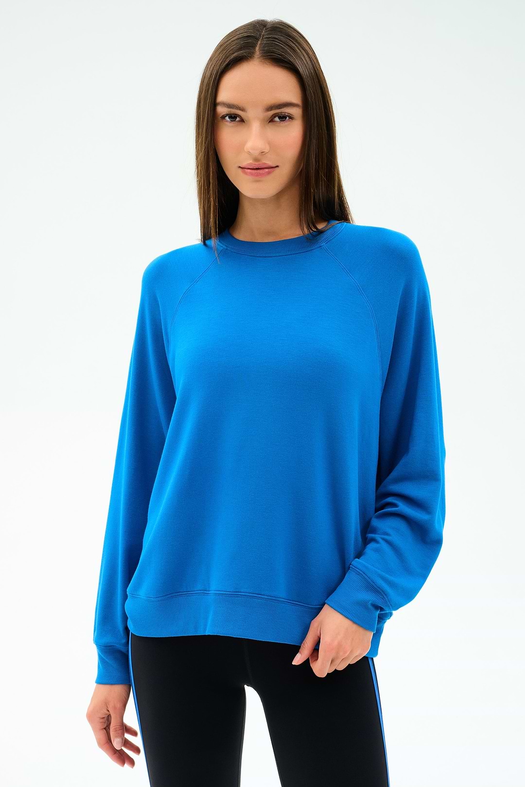 Andie Oversize Fleece Sweatshirt - Classic Blue – SPLITS59