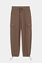 The SPLITS59 Nico Airweight Cargo Pant in Lentil offers lightweight comfort with an elastic waistband, drawstring tie, side pockets, thigh flap pockets, and adjustable ankle drawcords—perfect for workouts or casual wear. Shown flat on a white background.