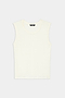 Nikki Jersey Tank - White by SPLITS59 laid flat on a light background, made from soft viscose with a black brand label at the neckline.