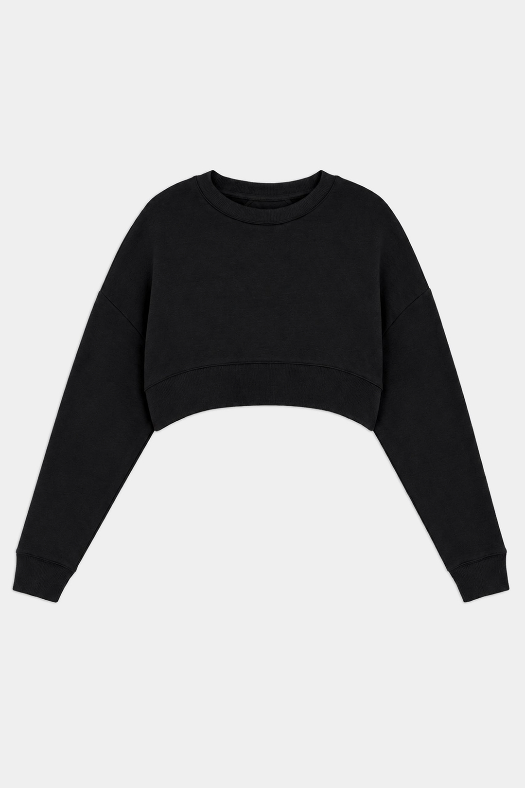 Noah Fleece Crop Sweatshirt - Black – SPLITS59