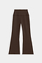 The SPLITS59 Raquel High Waist Supplex Crop in Dark Chocolate/White are high-waisted, flared pants with 4-way stretch, shown on a white background.