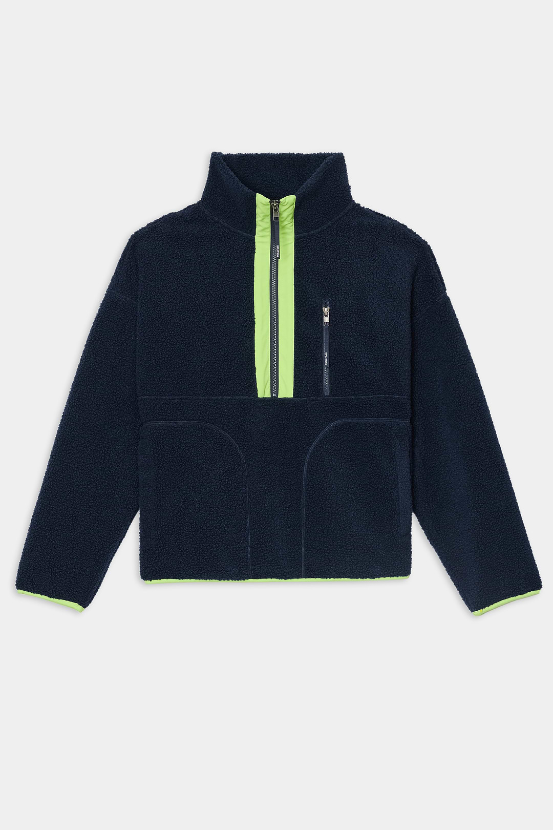 Reese Sherpa Half Zip Pullover - Indigo/Limeade – SPLITS59
