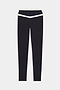 SPLITS59 Mason High Waist Rigor Full Length leggings in black and white feature a white V-shaped waistband detail, shown laid flat on a white background.