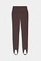The SPLITS59 River High Waist Airweight Stirrup leggings in Dark Chocolate, crafted from soft Airweight fabric, are displayed flat on a white background.